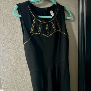 Avon Black Dress with Gold Studs